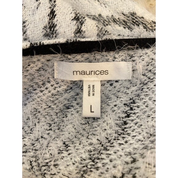Maurice’s Cardigan Sweater Size Large Fuzzy Zebra Animal Print SUPER Soft Long - Picture 7 of 12